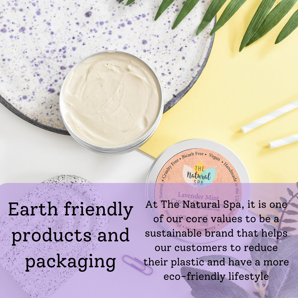 Lavender mint natural cream deodorant balm in a plastic-free sustainable metal travel tin — view 5