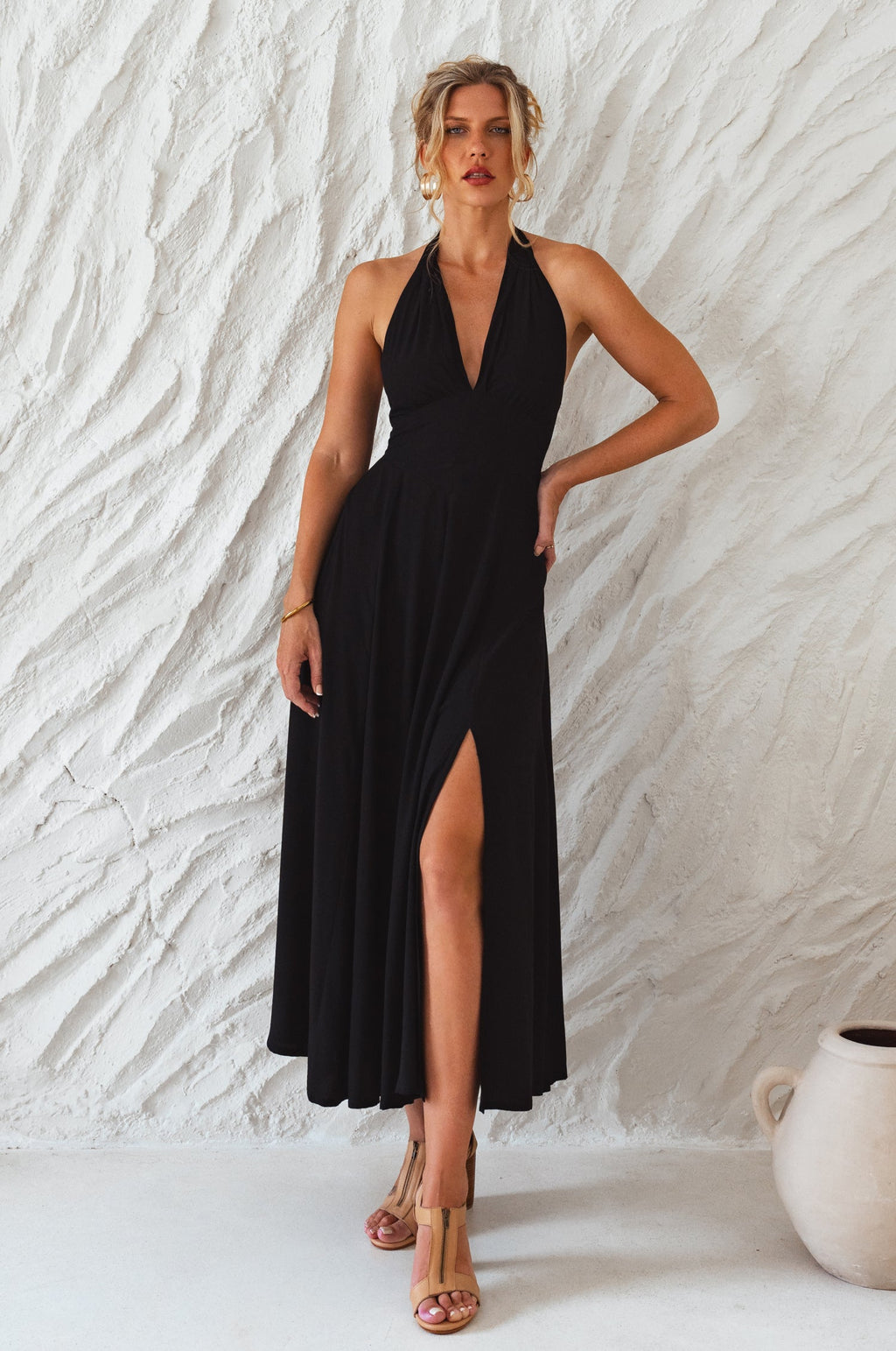 Costa Brava Halterneck Maxi Dress-0