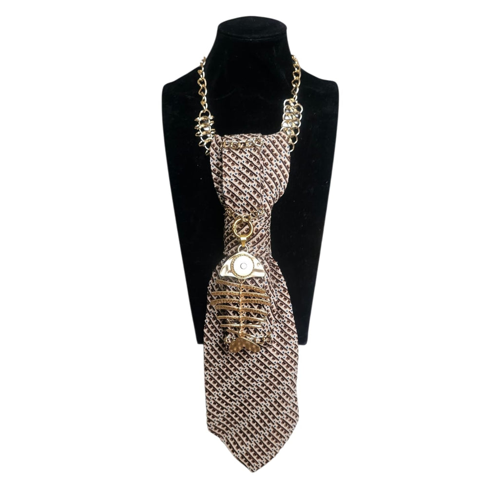 N.7 Cravatta Gioiello Fish Gold-1