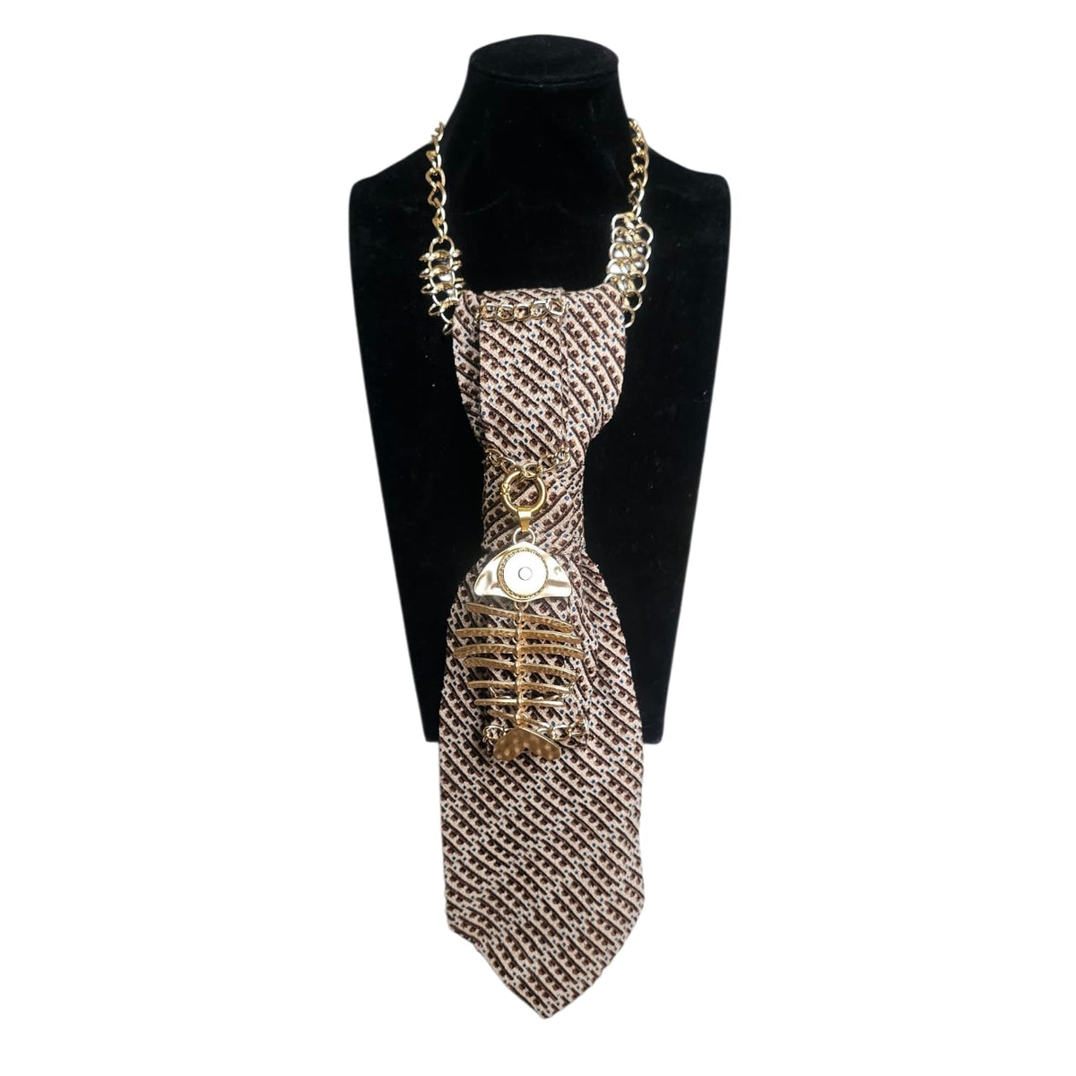 N.7 Cravatta Gioiello Fish Gold-1