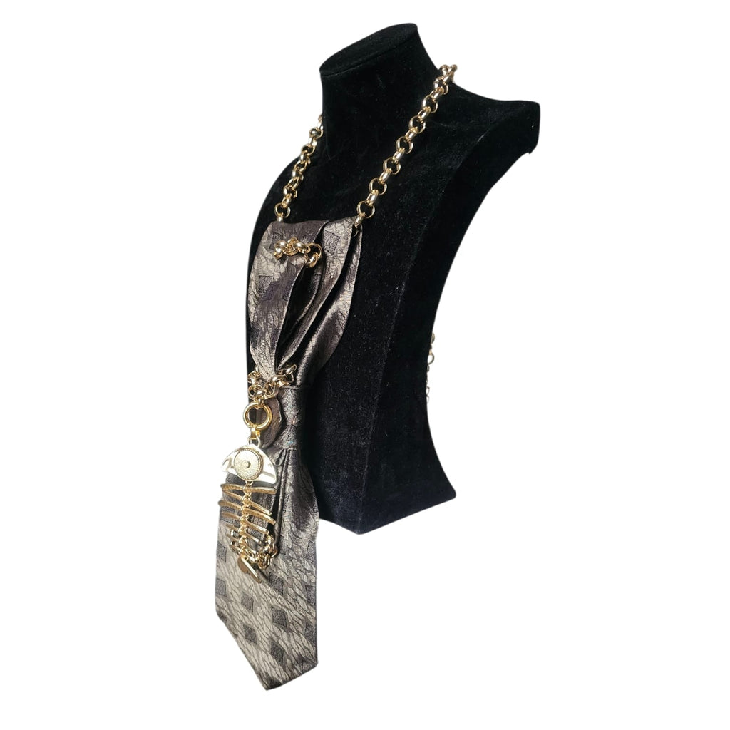 N.6 Cravatta Gioiello Mystic Fish Gold-2