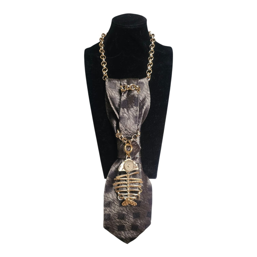 N.6 Cravatta Gioiello Mystic Fish Gold-1
