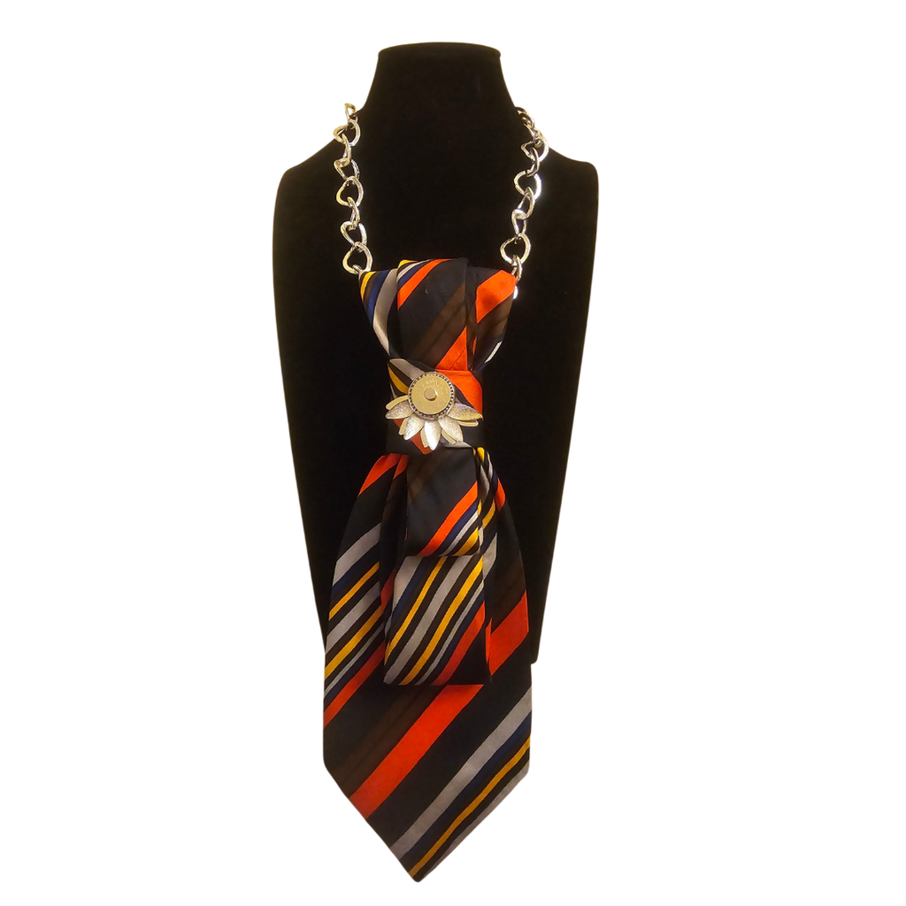 N.3 Cravatta Gioiello Stripes Fire-1
