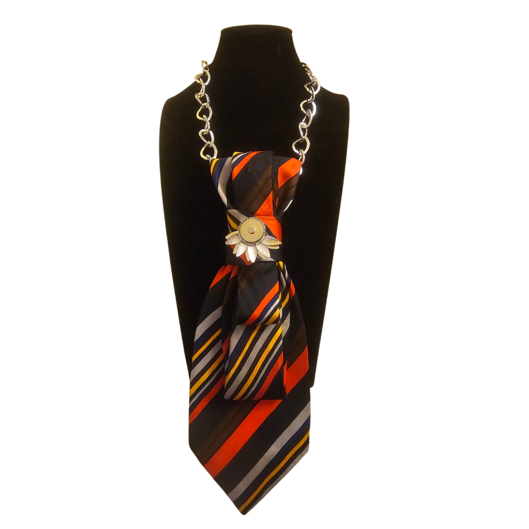 N.3 Cravatta Gioiello Stripes Fire-1