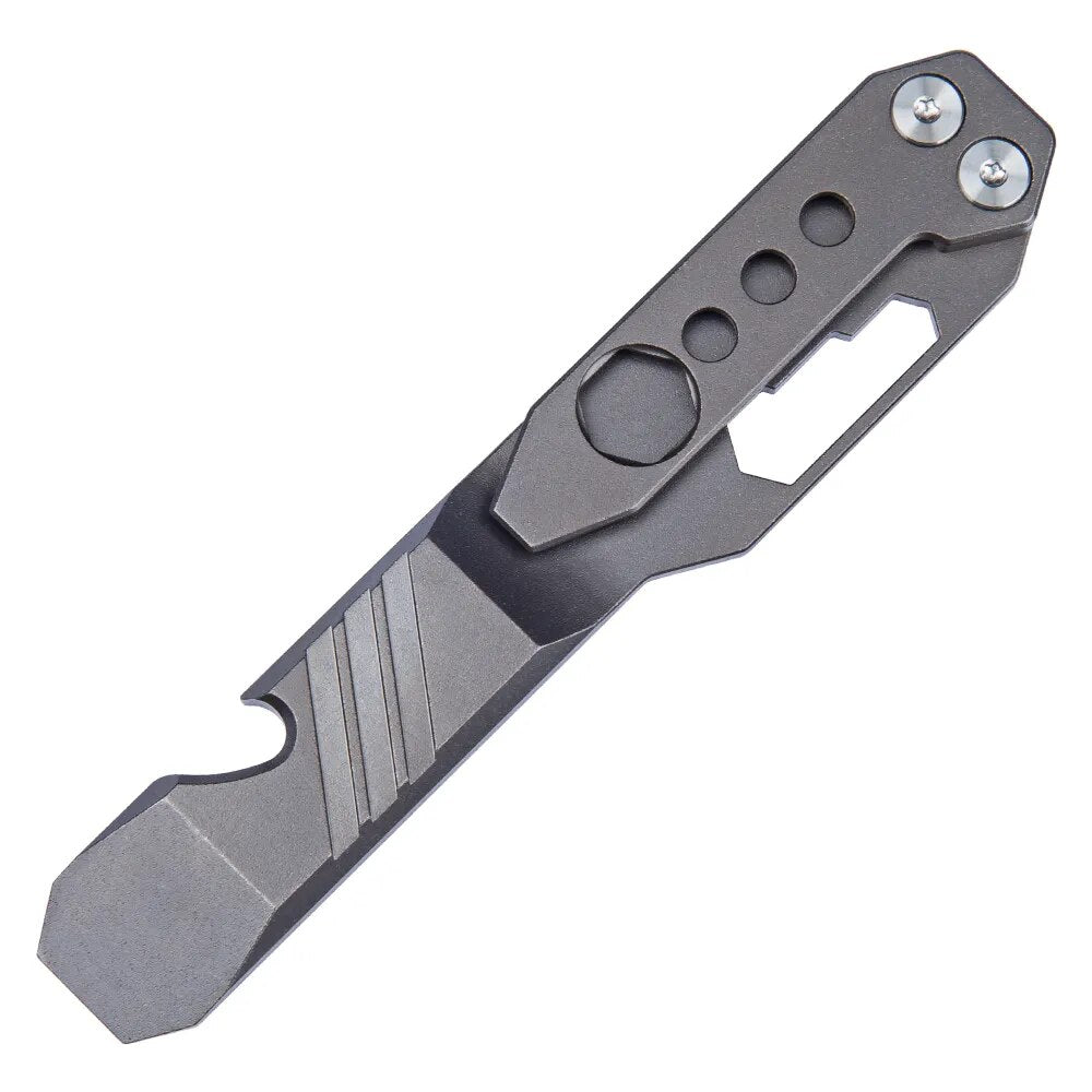 Titanium WARHERO crowbar wrench multitool with built-in bottle opener and corkscrew for everyday carry — view 5