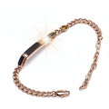 Custom engraved stainless steel 12th birthday bracelet for kids with a sleek minimalist polished design