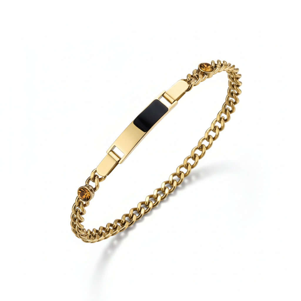 Custom engraved stainless steel 12th birthday bracelet for kids with a sleek minimalist polished design — view 5