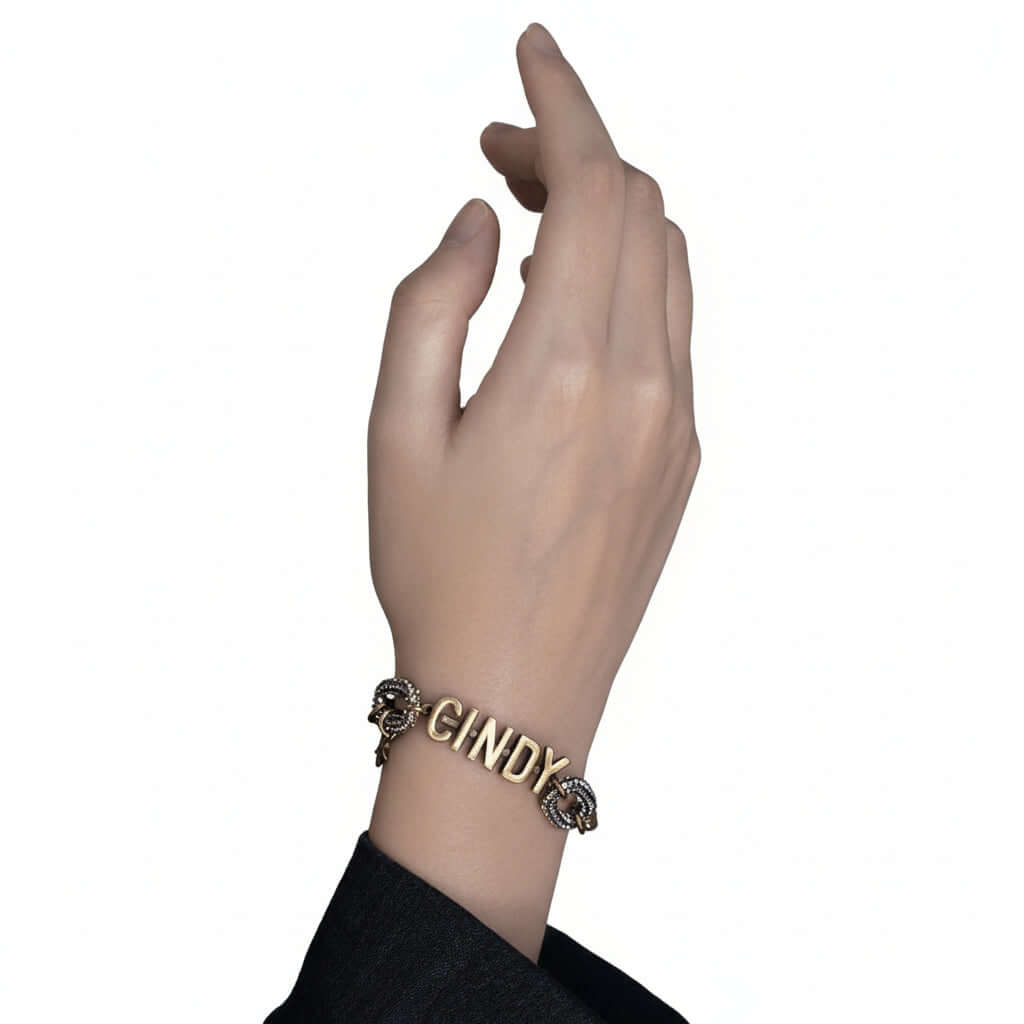 Custom engraved stainless steel and premium leather unisex bracelet with personalized square name plate — view 2