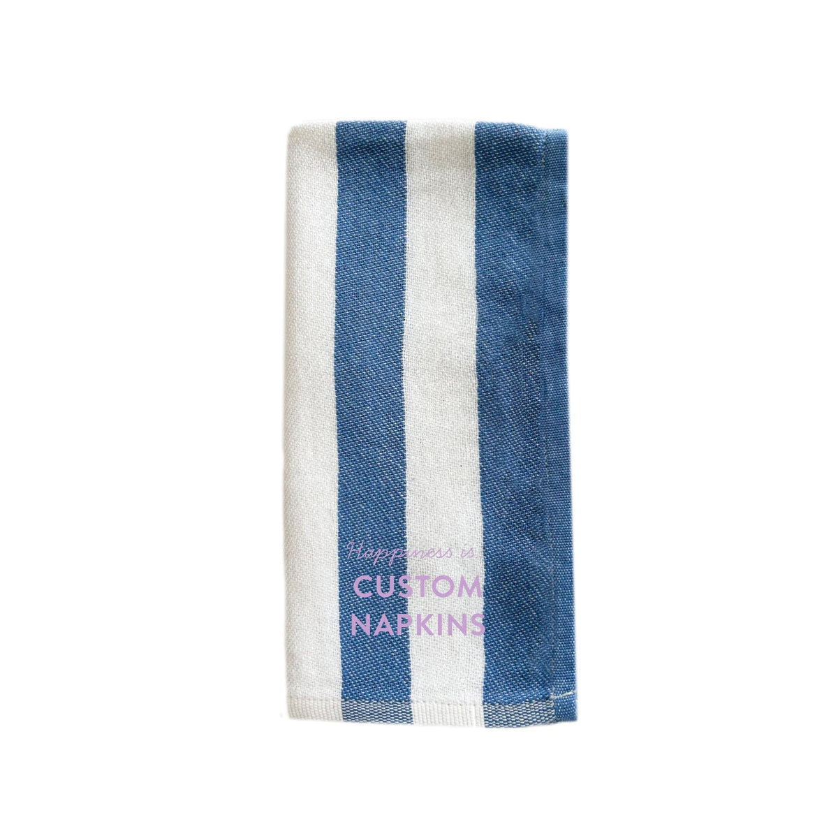 Custom Napkin, Striped Blue-0