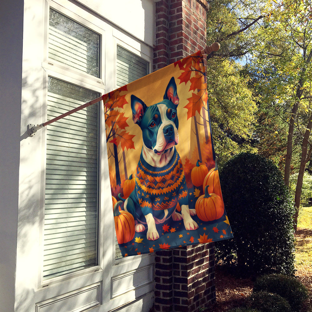 Pit Bull Terrier Fall House Flag-1