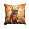 Fawn French Bulldog Fall Throw Pillow-0