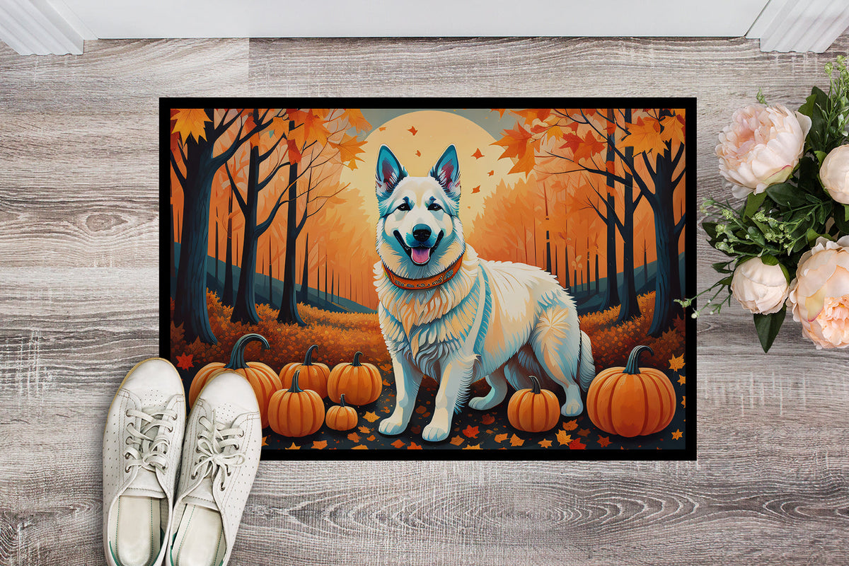 White German Shepherd Fall Doormat-1