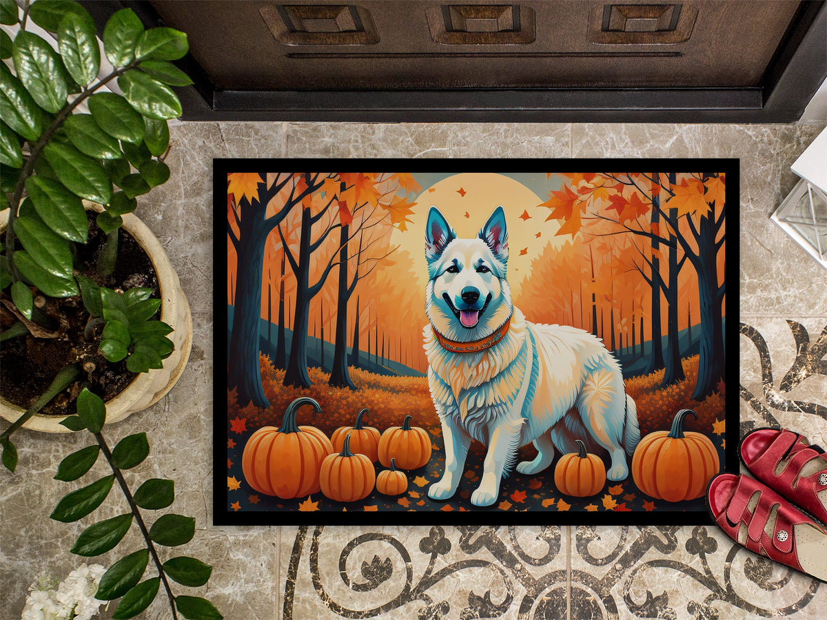 White German Shepherd Fall Doormat-2