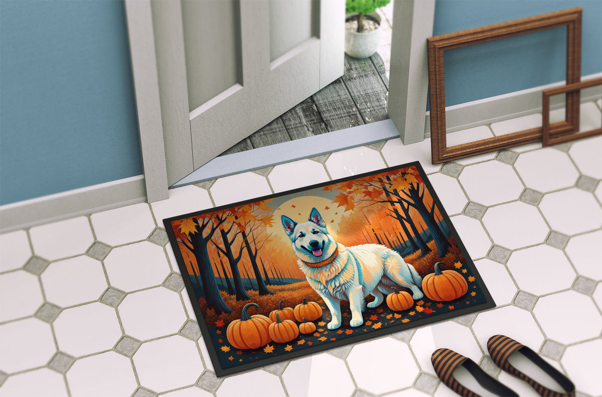 White German Shepherd Fall Doormat-3