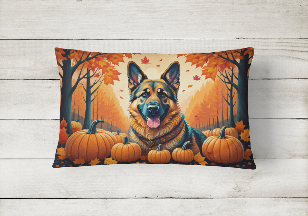 German Shepherd Fall Throw Pillow-1