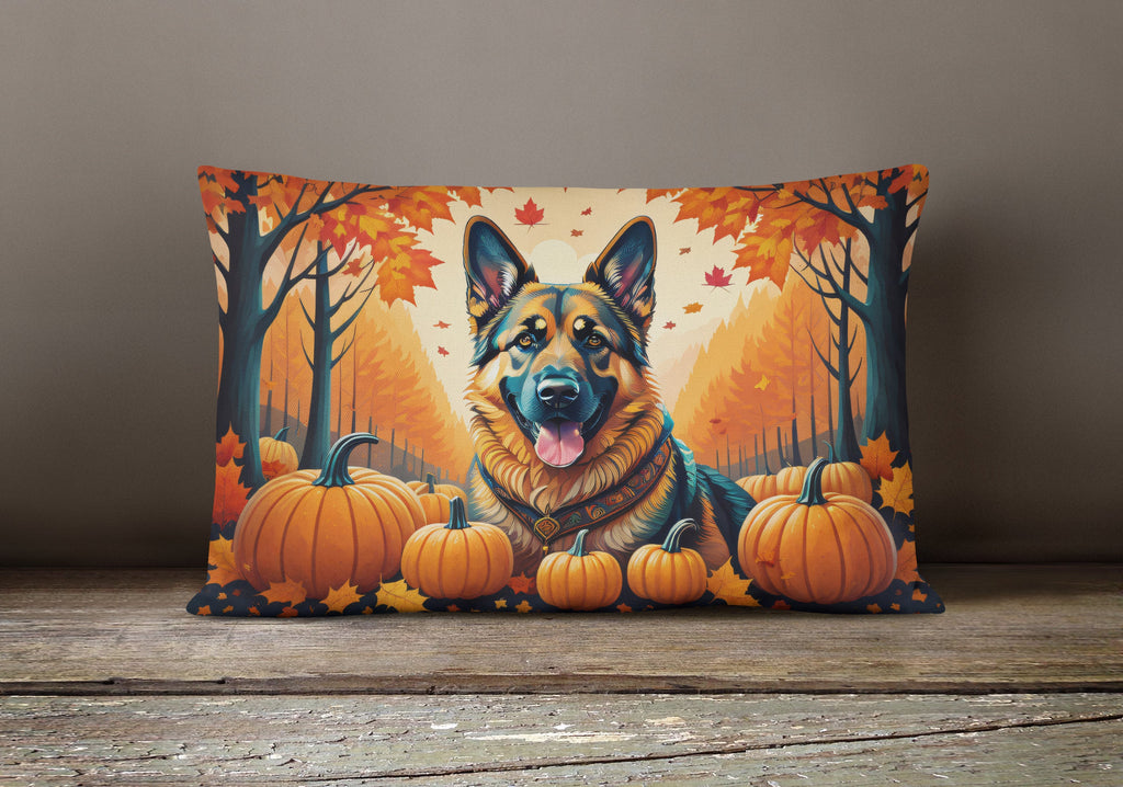 German Shepherd Fall Throw Pillow-3
