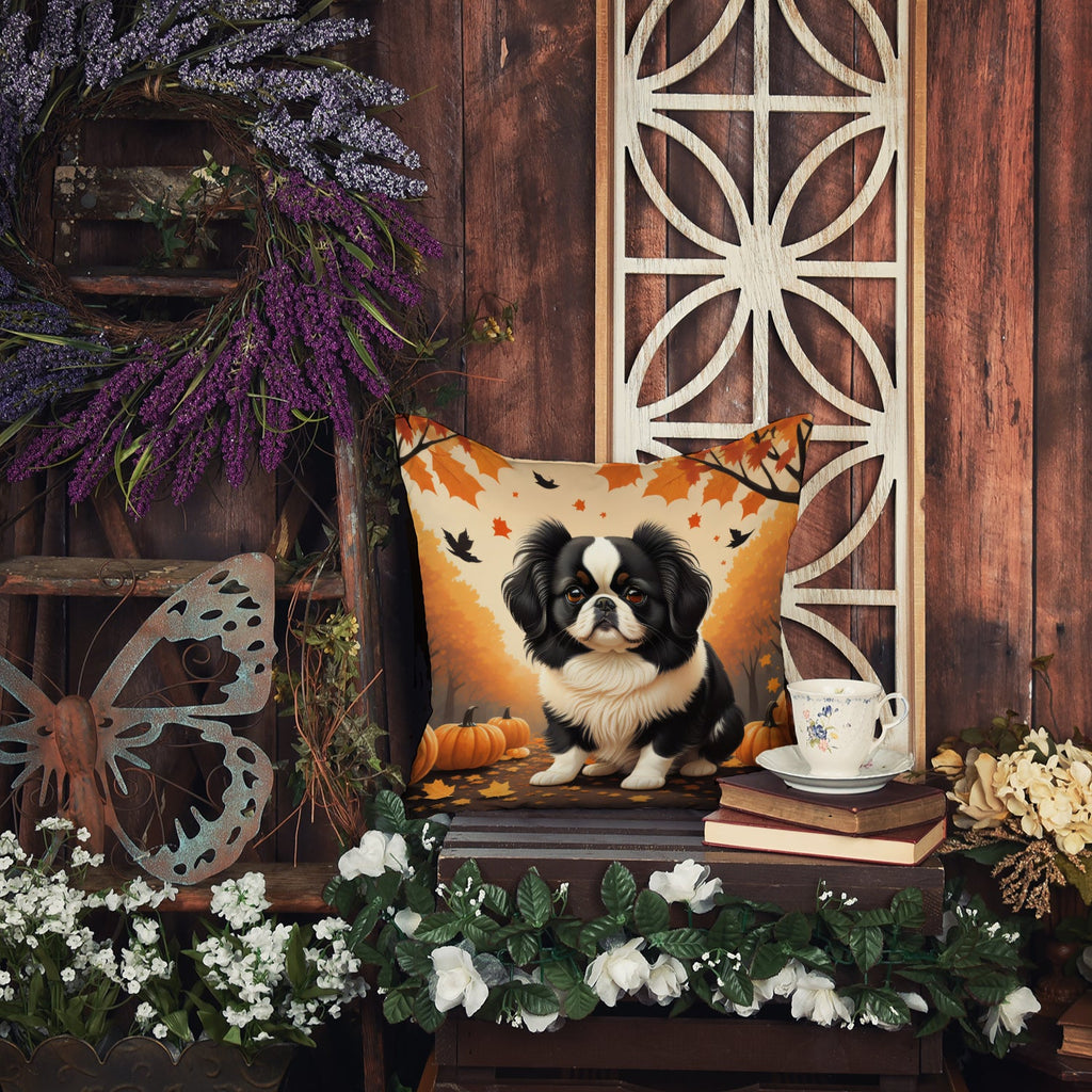 Japanese Chin Fall Throw Pillow-3