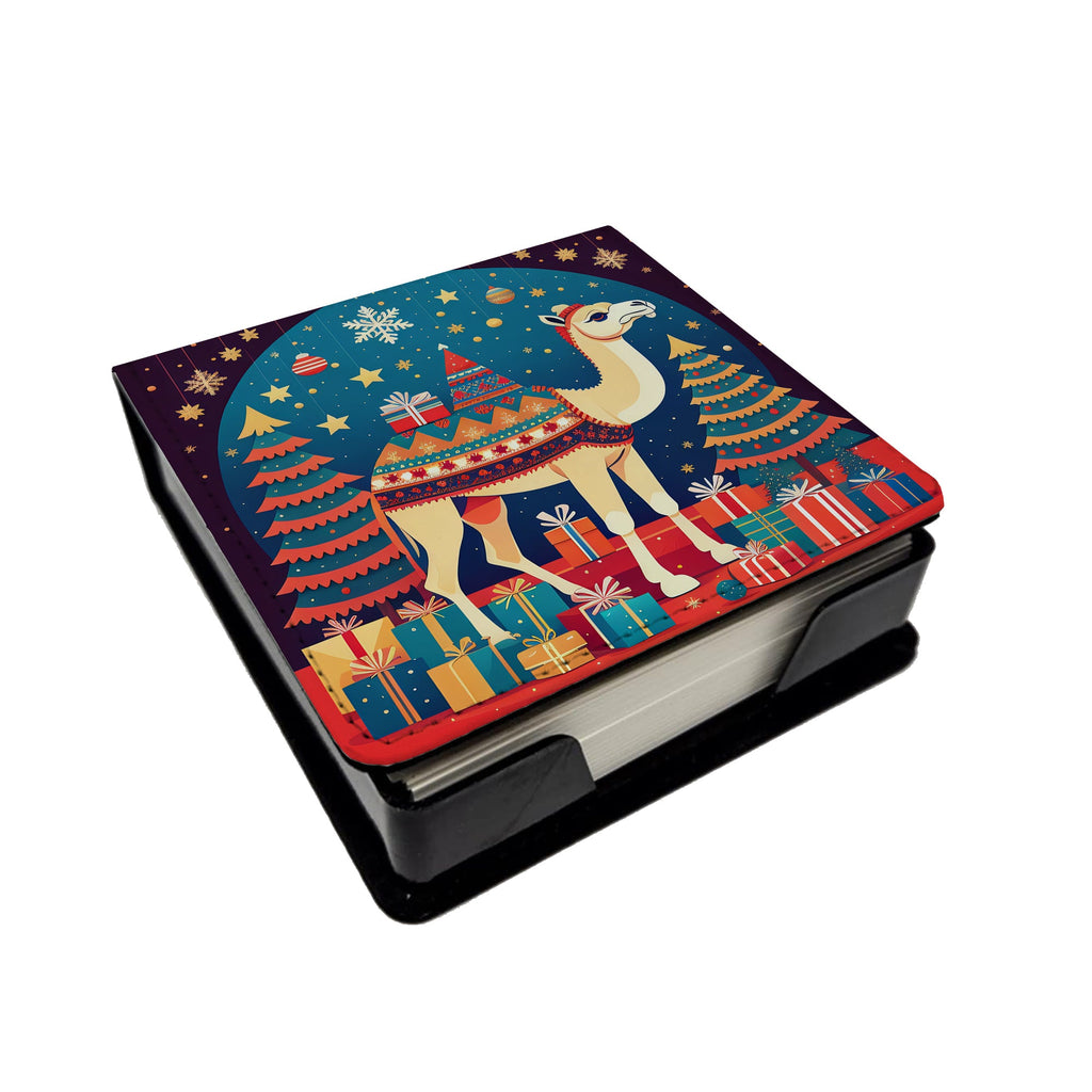 Camel Christmas PU Leather Note Paper Holder-0