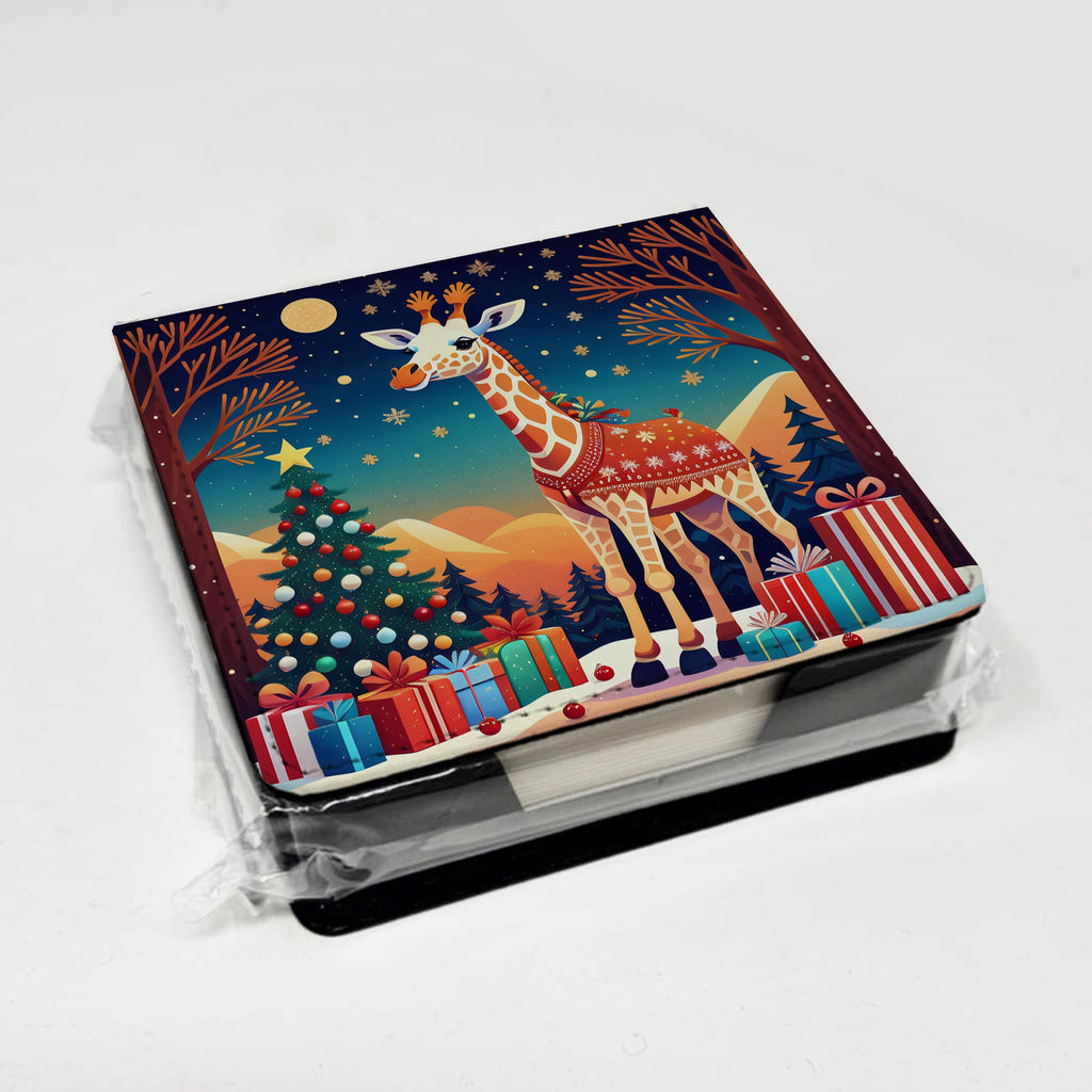 Giraffe Christmas PU Leather Note Paper Holder-3