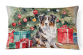 Australian Shepherd Christmas Throw Pillow-0