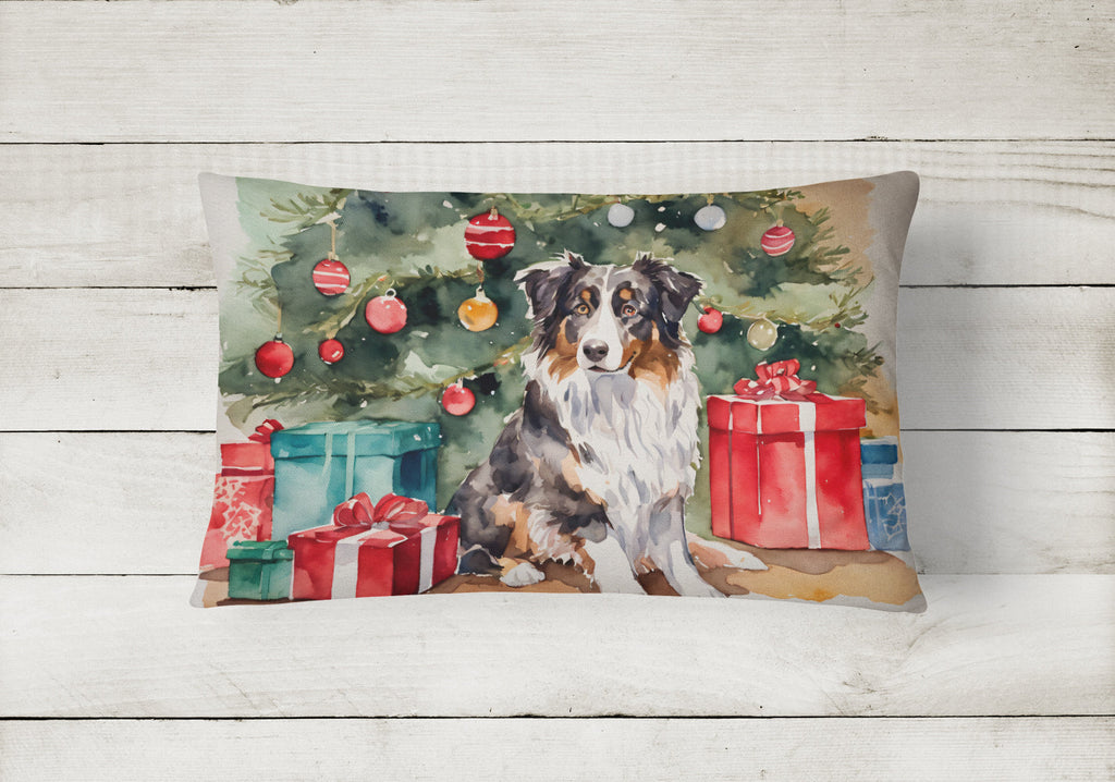 Australian Shepherd Christmas Throw Pillow-1