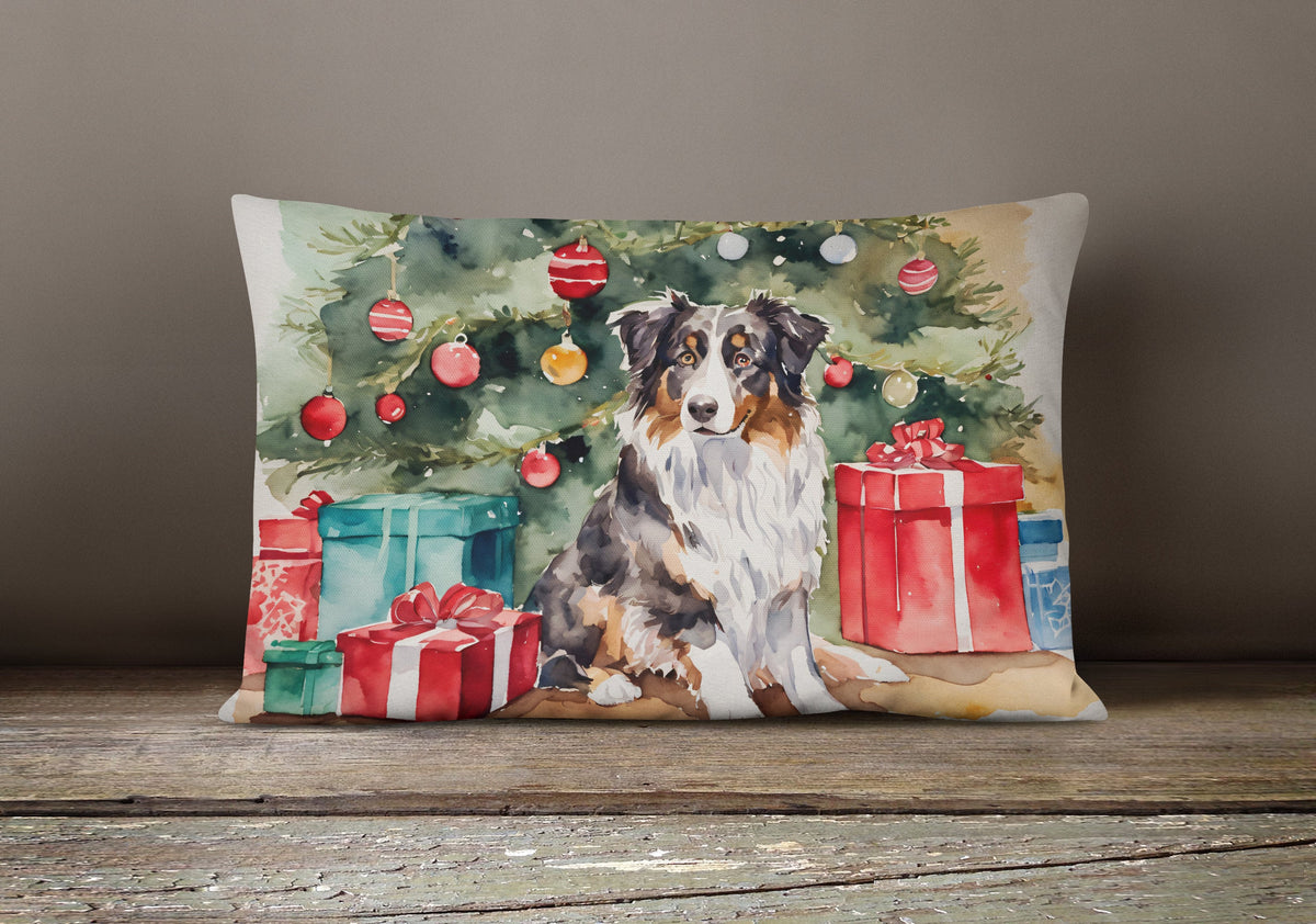 Australian Shepherd Christmas Throw Pillow-3