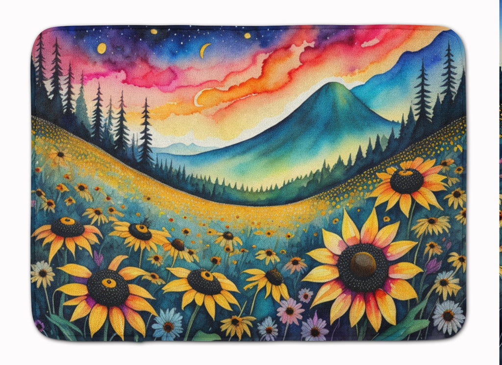 Black-eyed Susans in Color Memory Foam Kitchen Mat-0