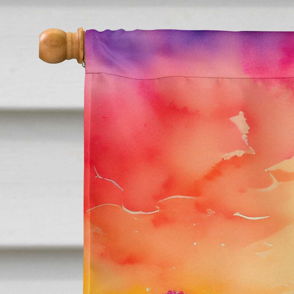 Dahlias in Color House Flag-2
