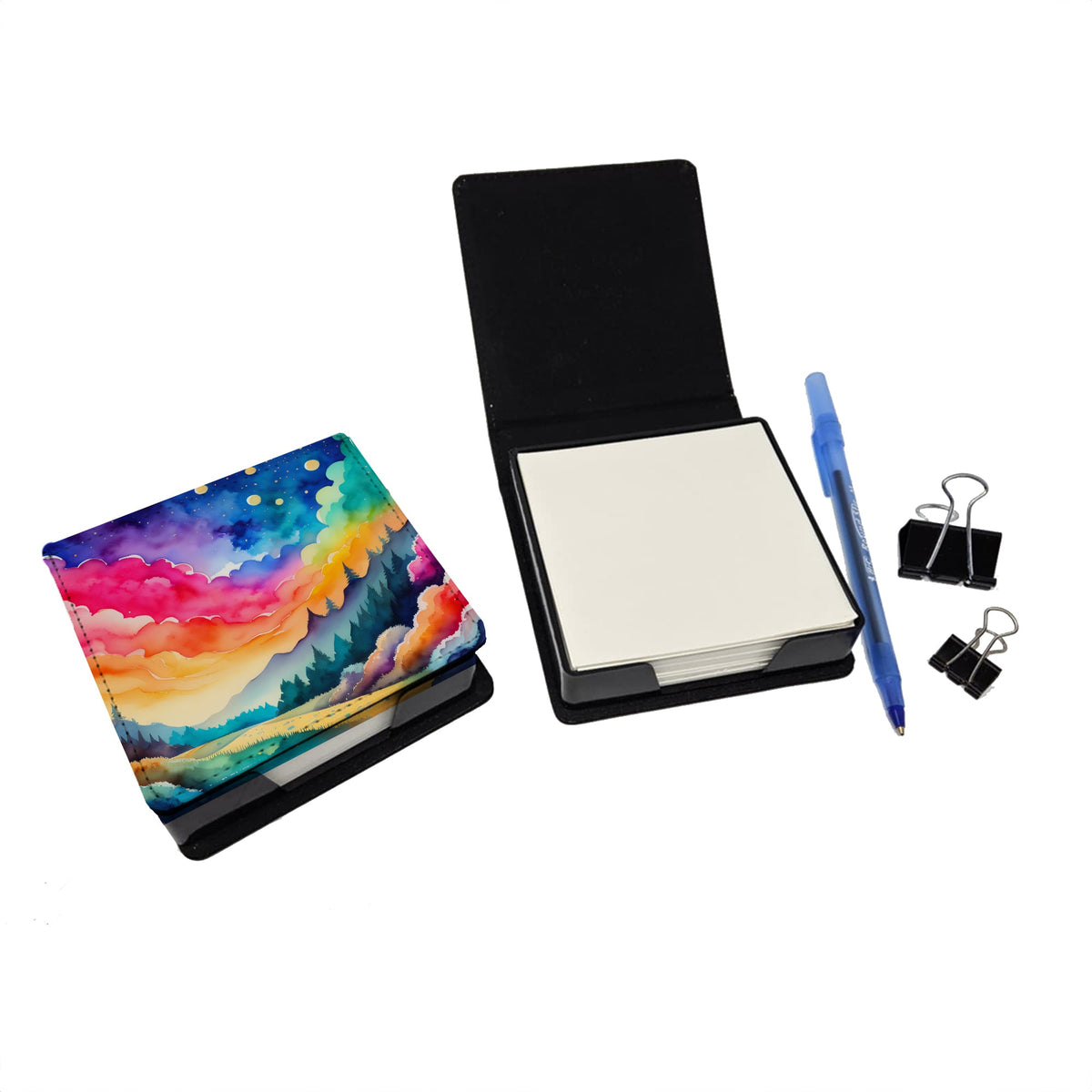 Dusty Miller in Color PU Leather Note Paper Holder-1