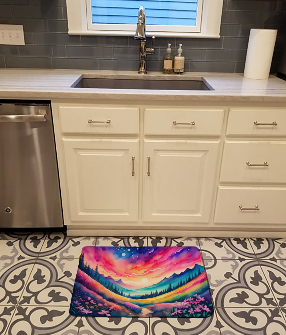 Phlox in Color Memory Foam Kitchen Mat-1