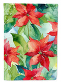 Poinsettias in Watercolor House Flag-0