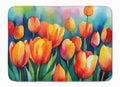 Tulips in Watercolor Memory Foam Kitchen Mat-0