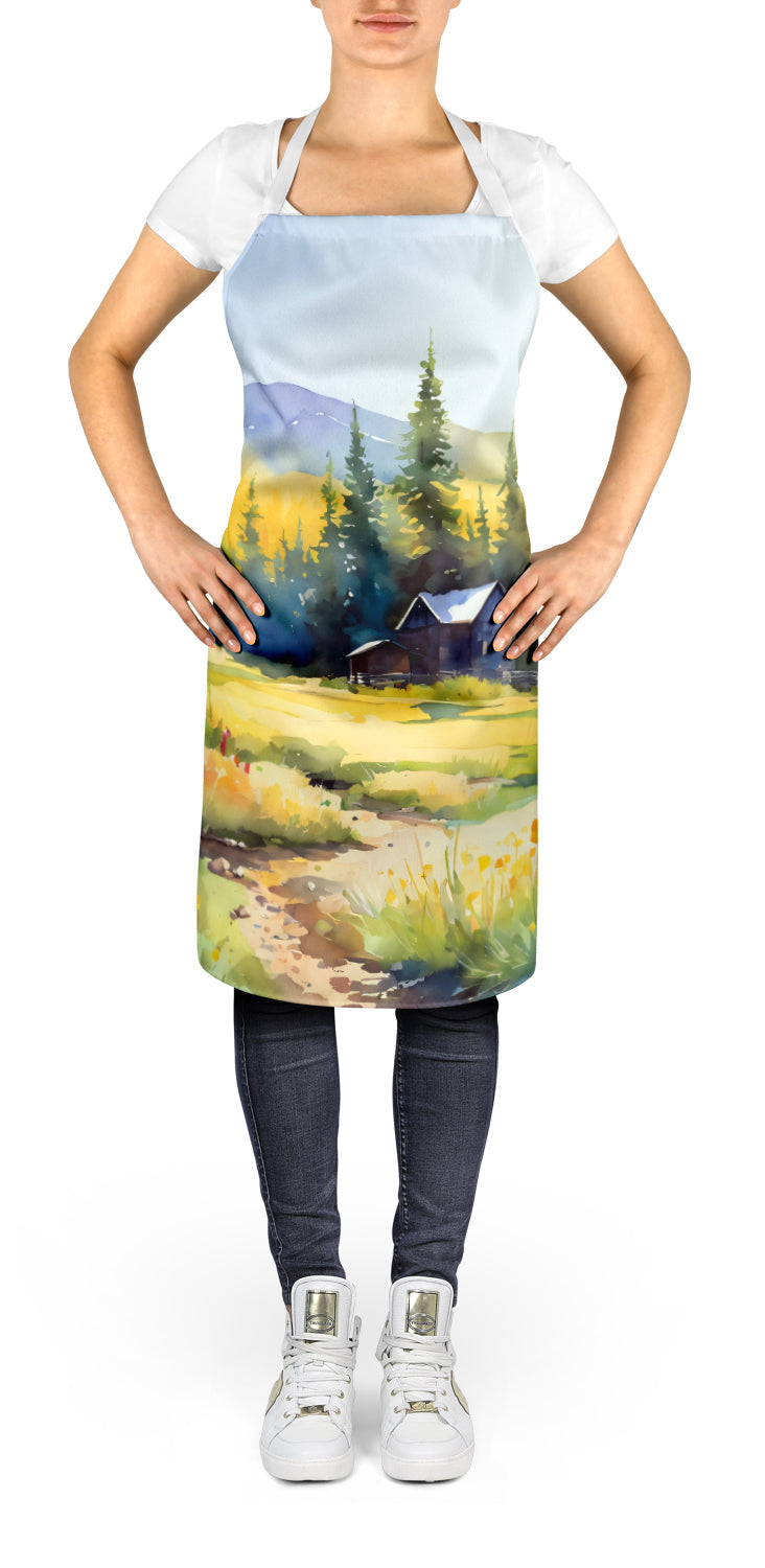 Montana Bitterroot in Watercolor Apron-1