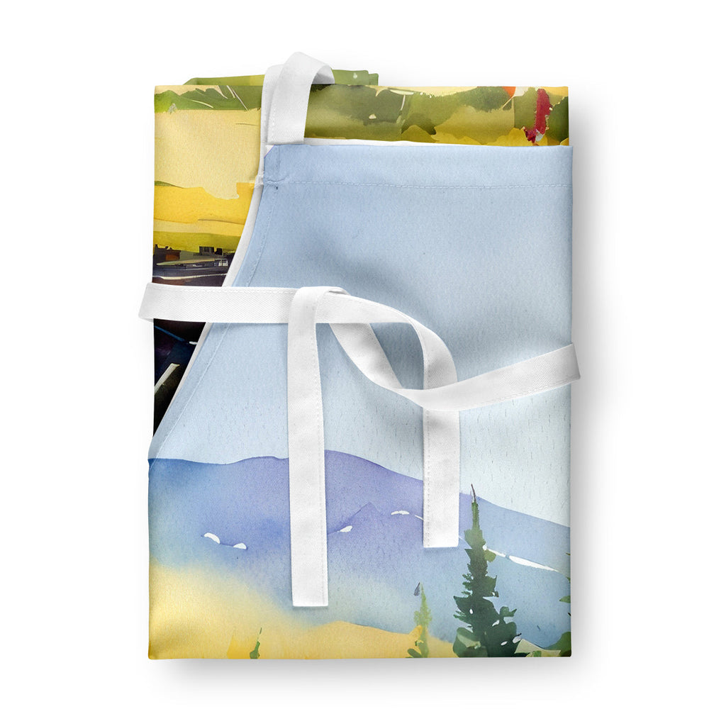 Montana Bitterroot in Watercolor Apron-2