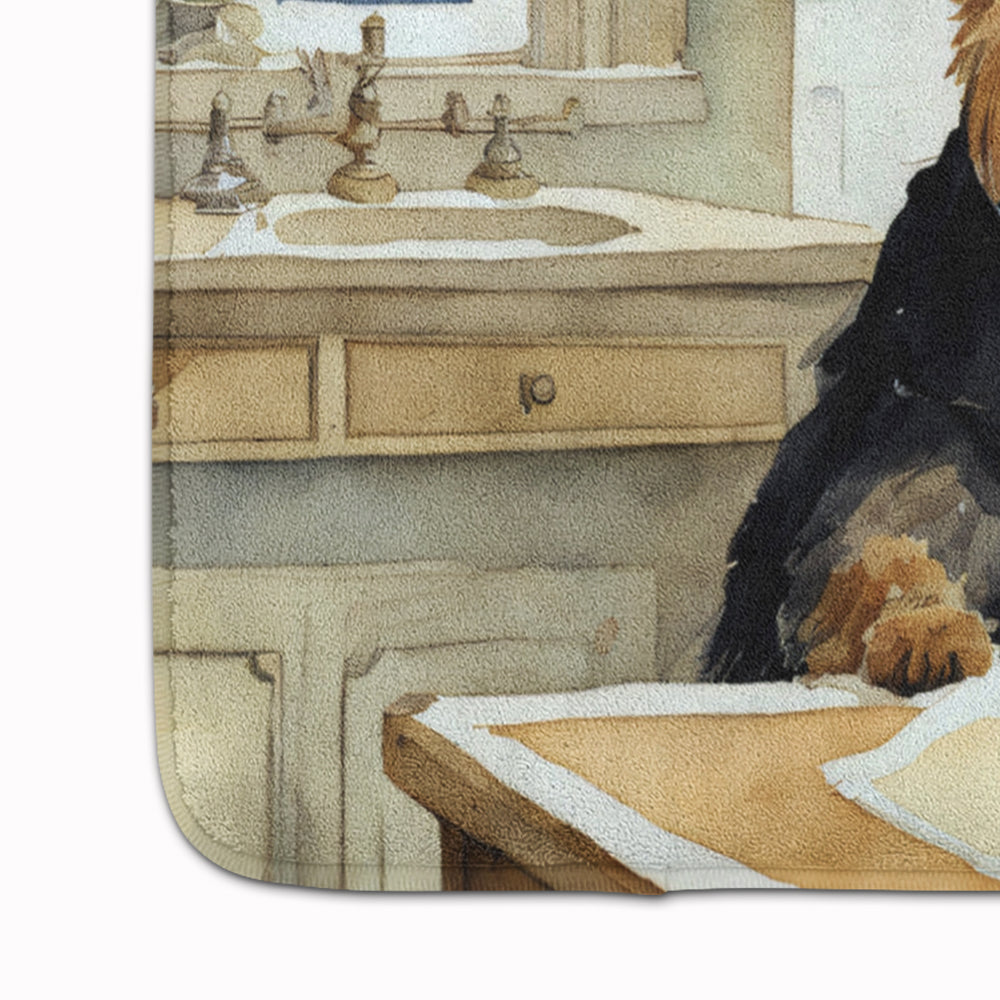 Airedale Terrier Fall Kitchen Pumpkins Memory Foam Kitchen Mat-3