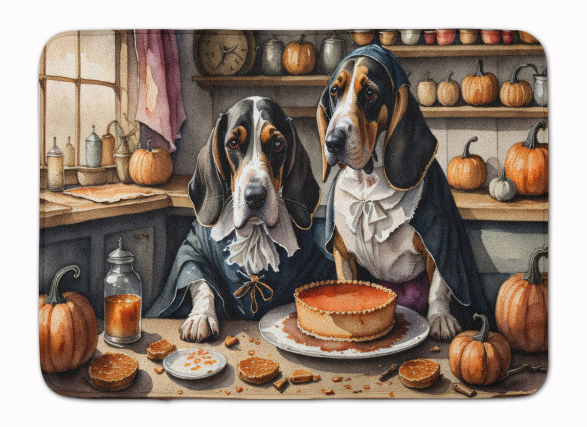 Basset Hound Fall Kitchen Pumpkins Memory Foam Kitchen Mat-0