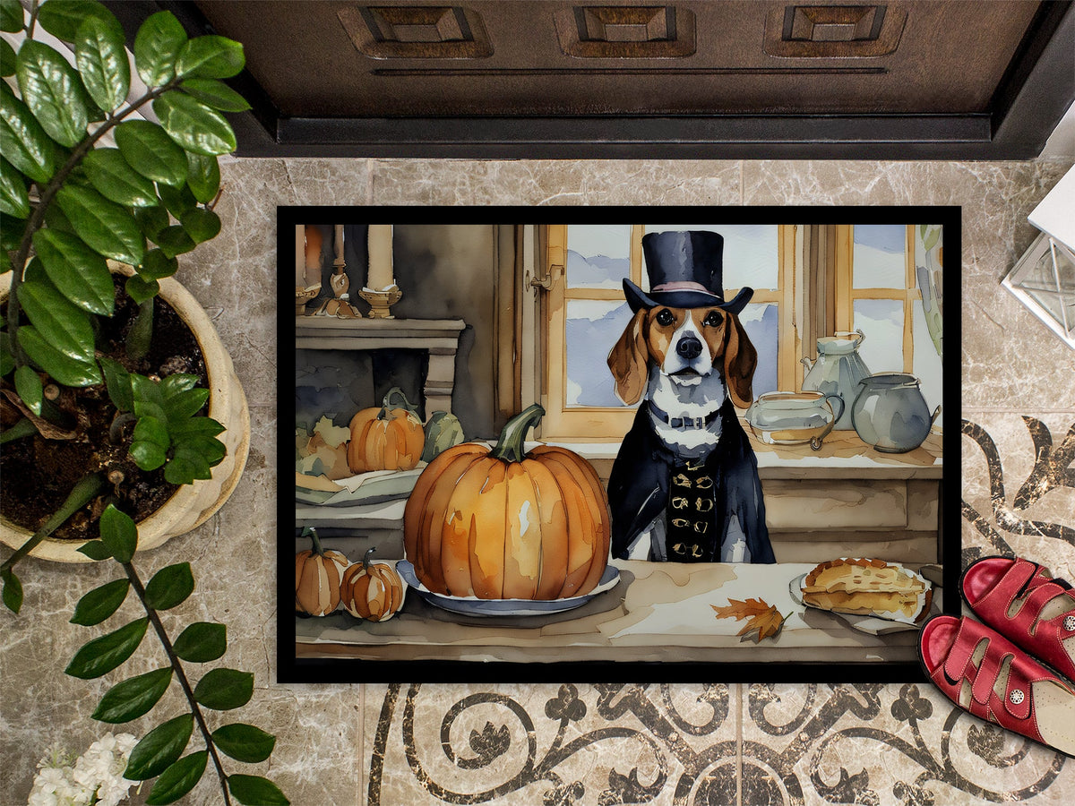 Beagle Fall Kitchen Pumpkins Doormat-2