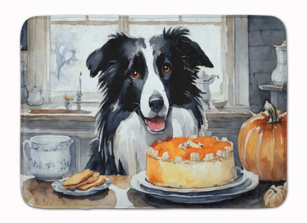 Border Collie Fall Kitchen Pumpkins Memory Foam Kitchen Mat-0