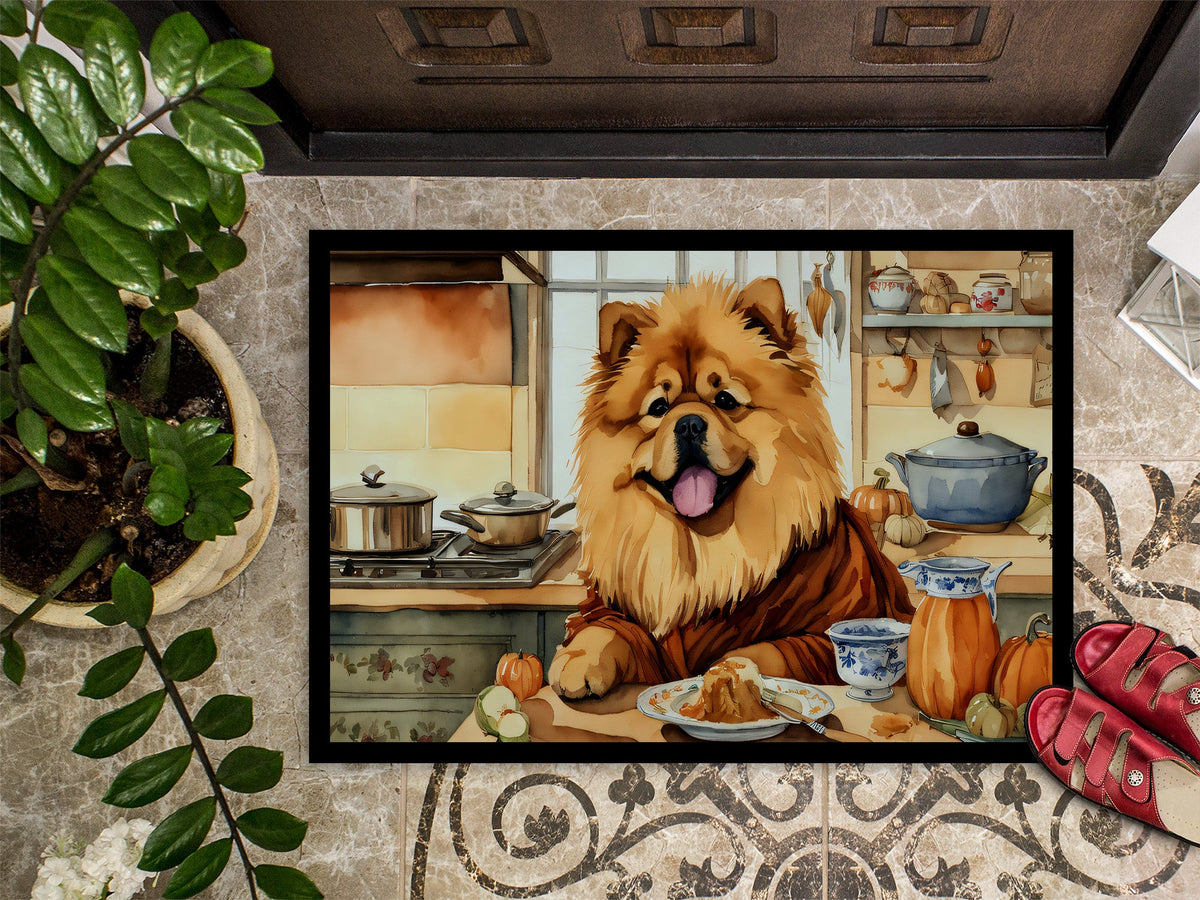 Chow Chow Fall Kitchen Pumpkins Doormat-2