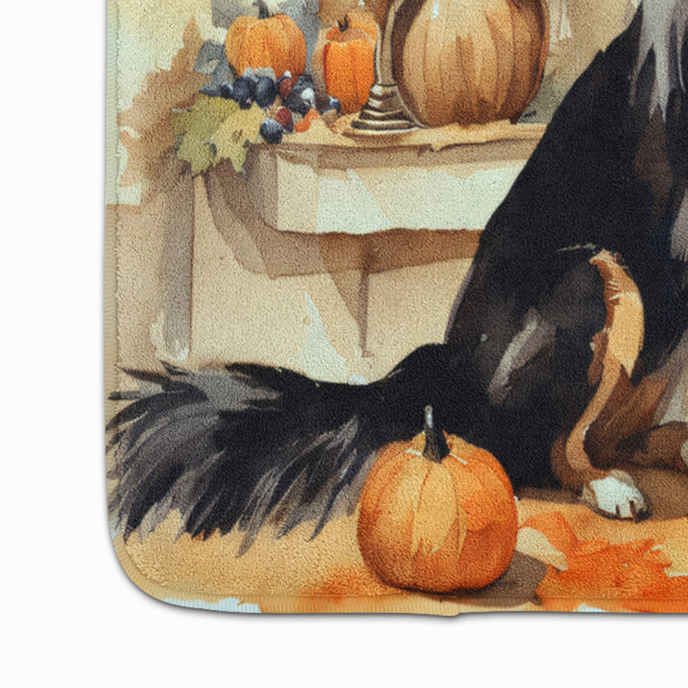 Collie Fall Kitchen Pumpkins Memory Foam Kitchen Mat-3