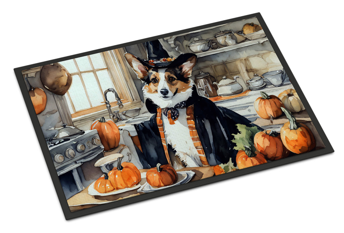 Corgi Fall Kitchen Pumpkins Doormat-0