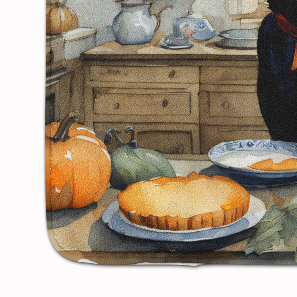 Black Lab Fall Kitchen Pumpkins Memory Foam Kitchen Mat-3