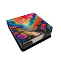 Colorful Geraniums PU Leather Note Paper Holder-0