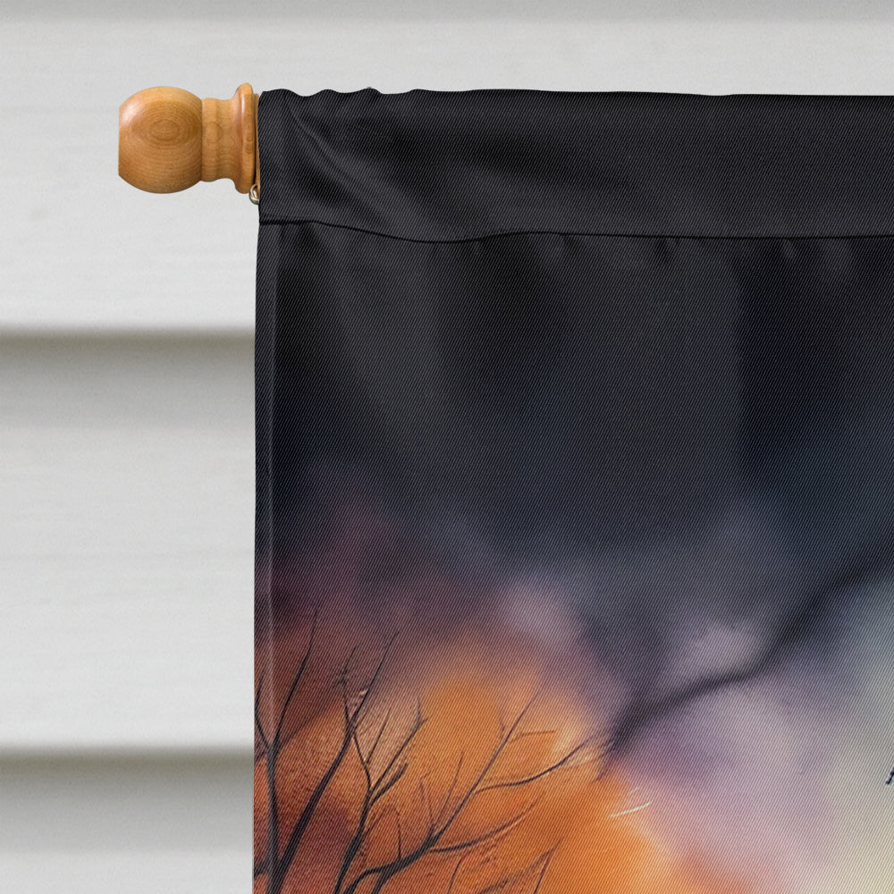 Airedale Terrier Spooky Halloween House Flag-2