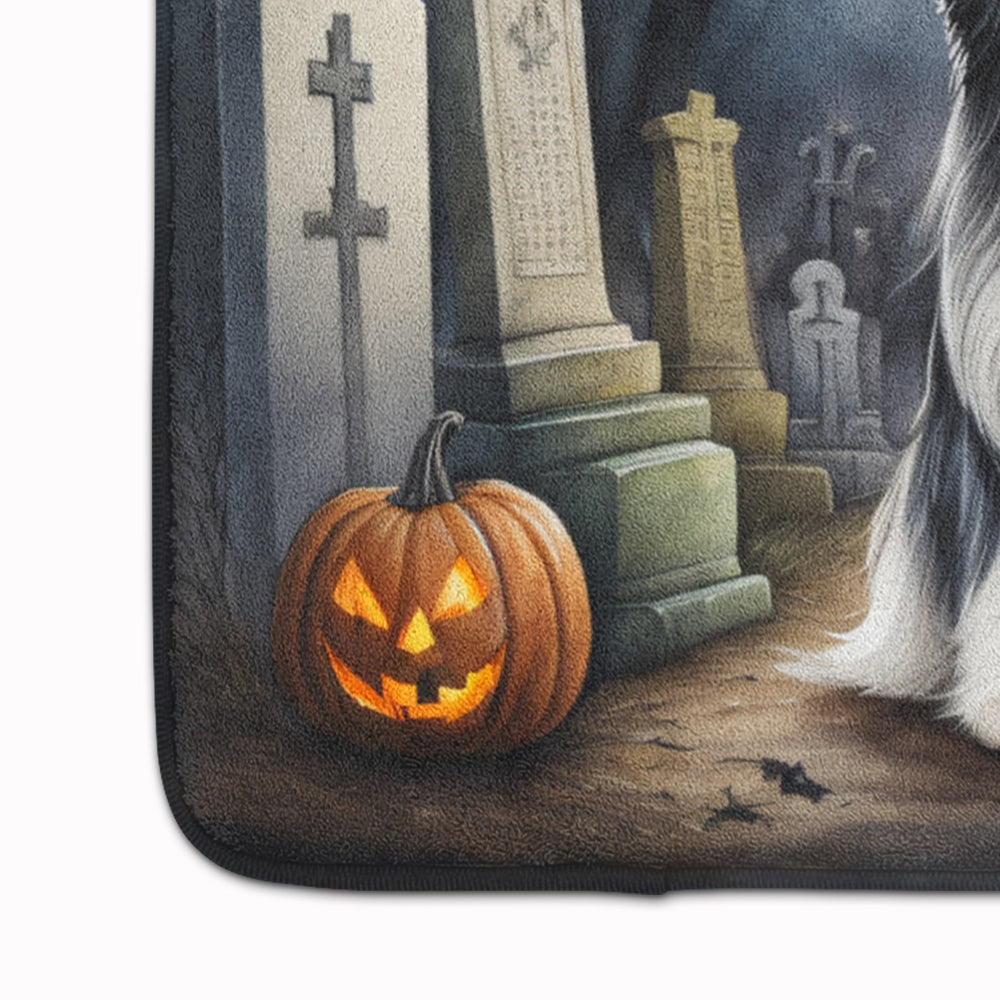 Bearded Collie Spooky Halloween Memory Foam Kitchen Mat-3