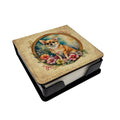 Chihuahua and Flowers PU Leather Note Paper Holder-0