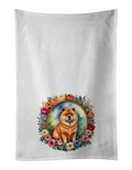 Chow Chow and Flowers Kitchen Towel Set of 2-0