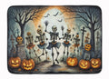 Dancing Skeletons Spooky Halloween Memory Foam Kitchen Mat-0