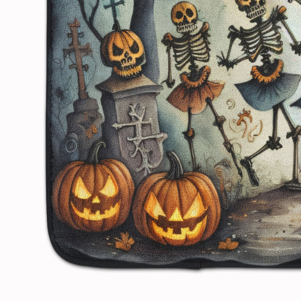 Dancing Skeletons Spooky Halloween Memory Foam Kitchen Mat-3