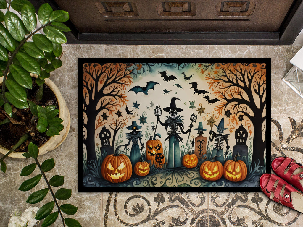 Papel Picado Skeletons Spooky Halloween Doormat-2